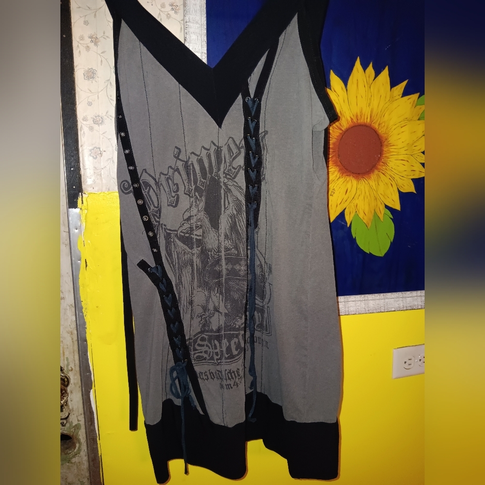 PRIMEVIL INSANE Y2K BLUE DRESS. L